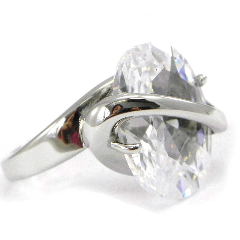 White 'Angela' Steel Ring