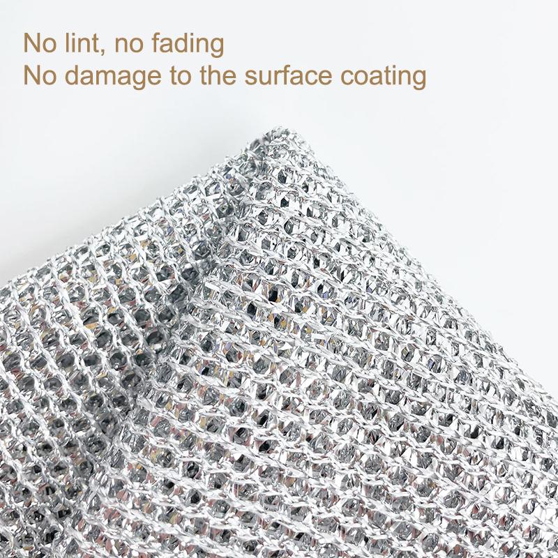 Silver Cleaning Cloth Magic Dish Towel Reusable Non Stick Oil Dishcloth Pot Strong Rust Removal Replace Steel Wire Balls Rag