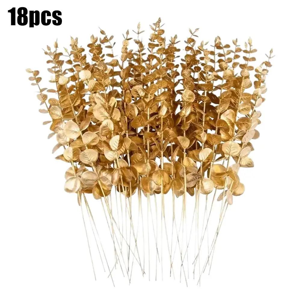 18pcs Eucalyptus Stems Artificial Eucalyptus Leaves For Wedding Home Christmas Decoration 2026 Christmas