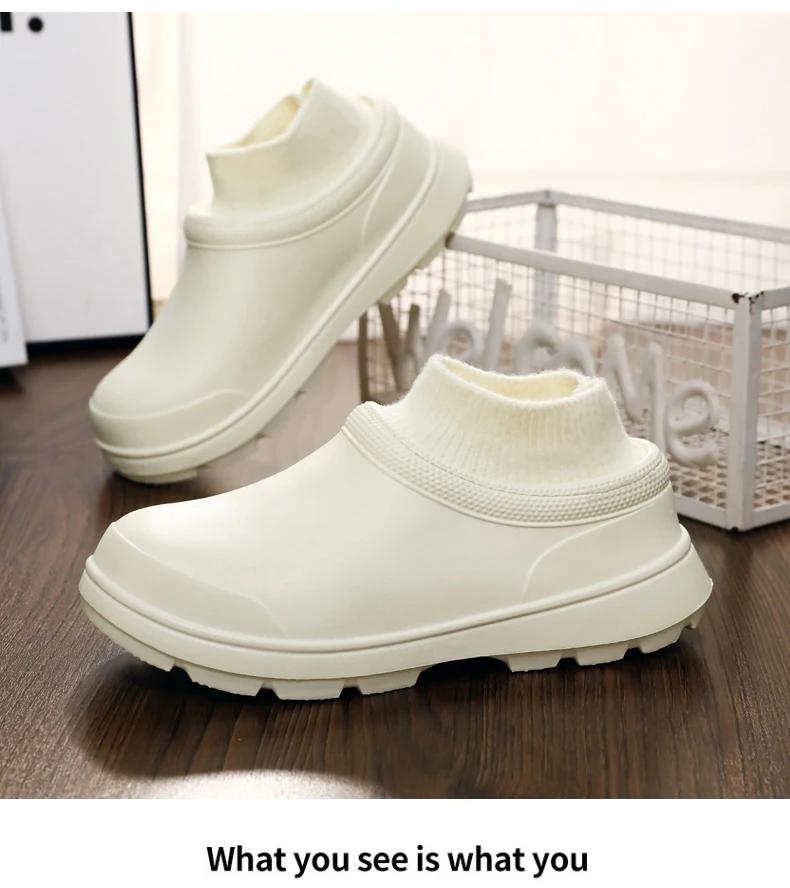 Zimní Kožešinový Hotelová Kuchyně Pánské Dámské Protiskluzové Vodotěsné Odolné proti Oleji Pracovní Bavlněné Kuchař Šéfkuchař Zahrada Plážové Boty Plus Size 36~45