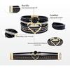 Bracciale Leopardo da Donna, Wrap in Pelle Boho Multi-Strato Perla Cristallo Braccialetto Gioiello