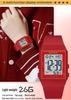 Sanda Lightweight Minimalist Sports Watch: Multi-functional Square Electronic Wristwatch for Men and Women
