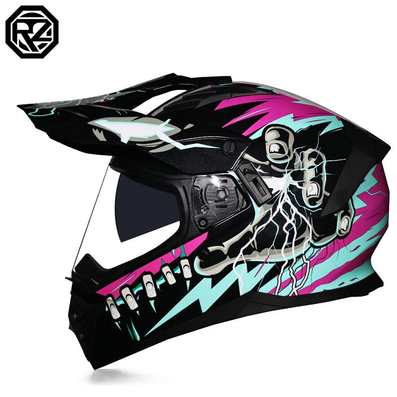 ORZ Offroad-Rallye-Motorradhelm DOT-zertifiziert MTB ATV Motorrad Offroad-Motorrad Blendschutz