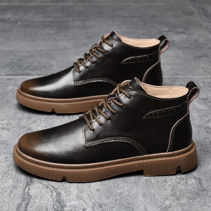 Man Elevator Shoes Men  Ankel Boots Height Increase Insole  6cm  Outdoor Plus Size 38-44