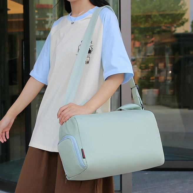 Damen Einfarbig Reisetasche Modische Sporttasche für Nass und Trocken Sport-Gymnastiktasche Schlicht und Vielseitig Ein-Schulter Yoga-Tasche