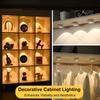 Magnetic LED Cabinet Light, Under Cabinet Lights with Remote, Type-C Rechargeable Cat Eye Lights Dimmable & Color Temperature