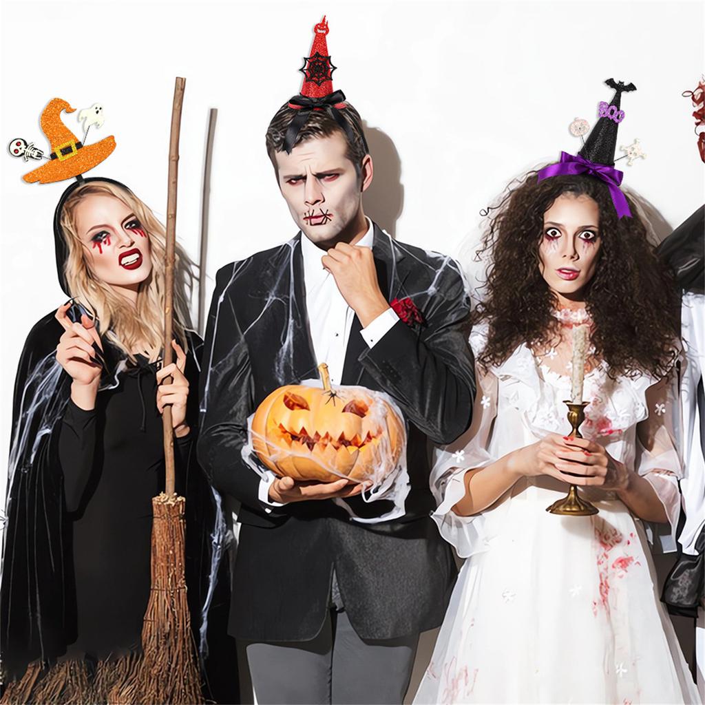 Witch Halloween Headwear Headband Photo Props Party Cosplay Costumes Dancing Party Skeleton Headband Halloween