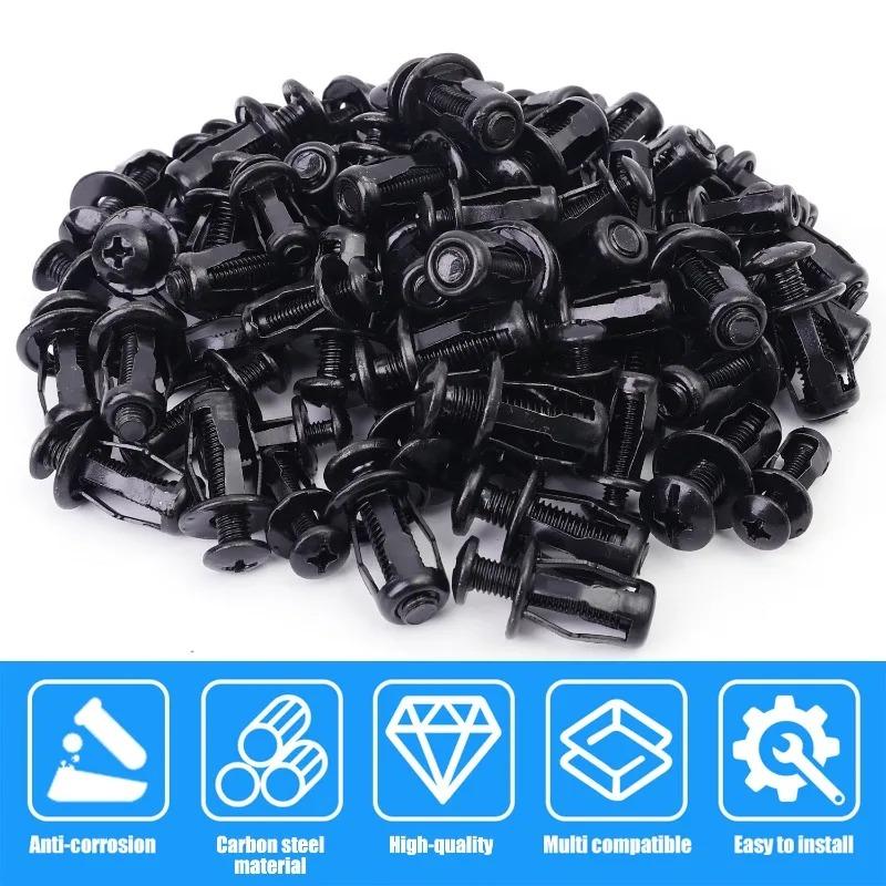 M4/M5/M6 Petal-shaped Rivet Nut Bolts Kits Expansion Metal Rivet Nuts Car License Plate Mounting Clamps and Fasteners