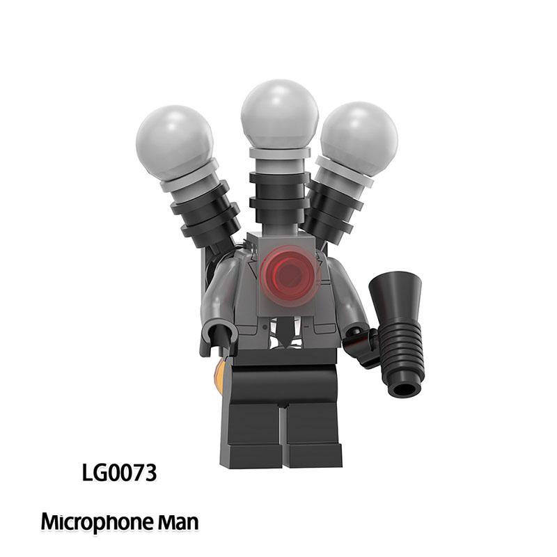 Skibidi Toalett Anime Rajzfilm Kockák Speakerman TV Ember Operatőr Akció MOC Toalett Ember vs Monitor Építőkockák A Hang