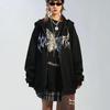 Y2k Aesthetic Women Hip Hop Hoodies Butterfly Printed Zip-up Jacket Female Goth Harajuku Grunge Punk Streetwear Coat