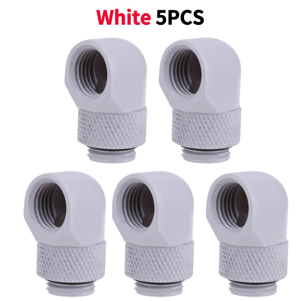 2PCS G1/4 Thread Rotating 90 Degree Elbow Fitting Adapter Rotary Fitting Water Cooled Connector for PC Water Cooling System
