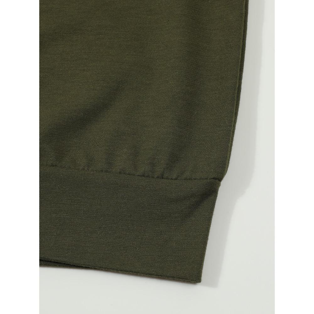 Herren Langarm Gestreiftes Revers Freizeit T-Shirt Poloshirt