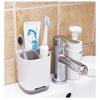 Electric Toothbrush Makeup Brush Holder Toothpaste Storage Case Large Capacity Detachable Portable with Drain Hole Rack