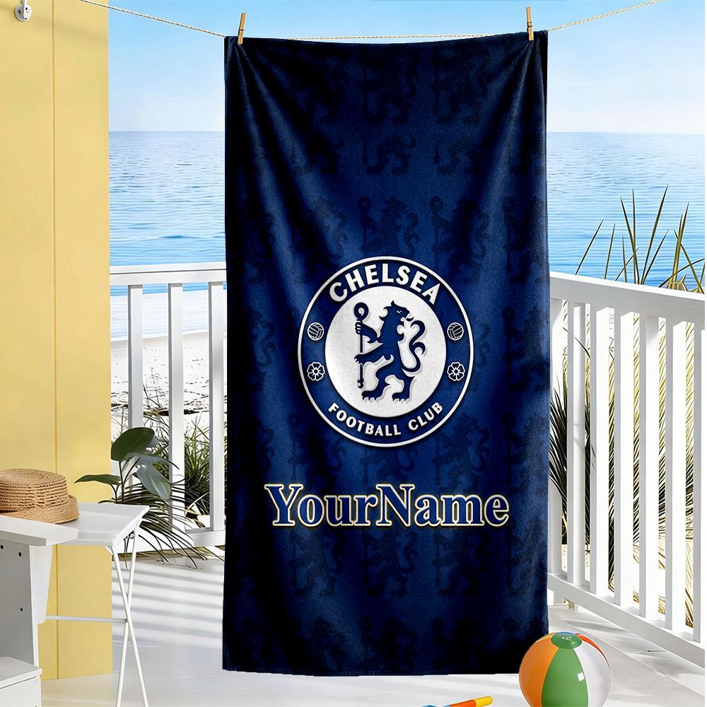 Chelsea Customize Your Name Beach Towel Soft Durable Quick-Dry Ideal for Travel Outdoor Swim Pool Yoga Surf Camping Hiking Gym Gift Holiday