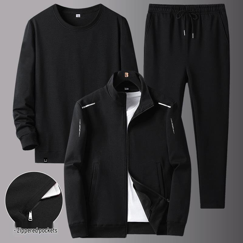 Trening sportiv de primăvară-toamnă pentru bărbați 2024: Set 3 piese pentru tată de vârstă mijlocie