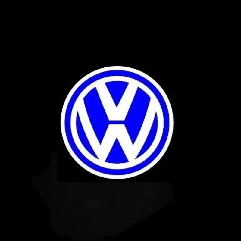 T322026 Hot VOLKSWAGEN LED Car Door Logo Projector Light Accessories for VW R Golf 5 6 7 GTI GTD GTE Touareg CC Passat B6 B7 B8 B9