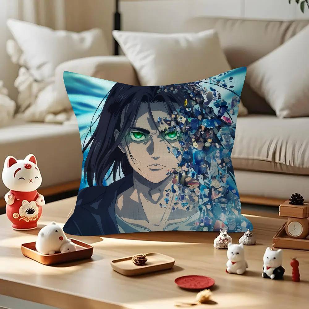 Anime Attacks On Titan   Cushion Cover Car Throw Pillow Case For Sofa Car Christmas Gift