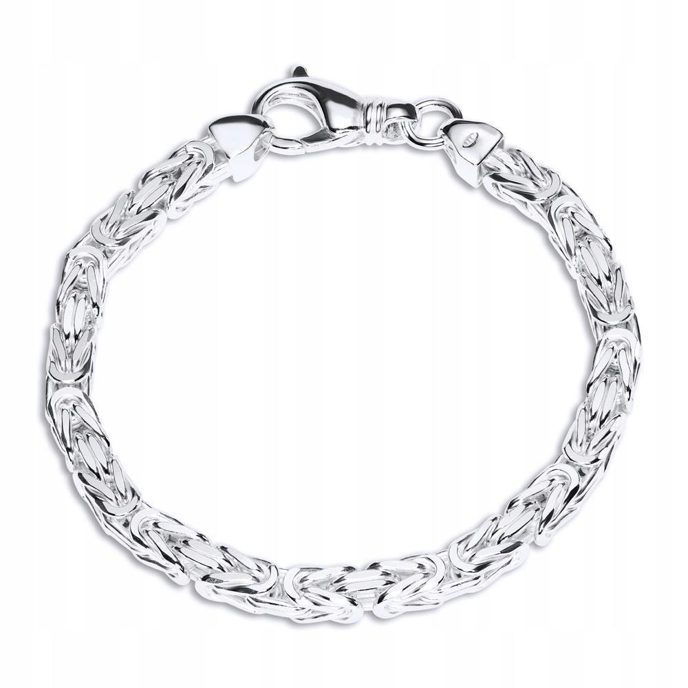 Men' Silver Bracelet 925 Silver Royal Byzantine 5mm/20cm