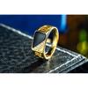 Ajojewel Size 7 12 Classic Gold Color Color Rhinestone Men Rings Black Enamel Male Finger Rings Best SellingClassic Finger Ring