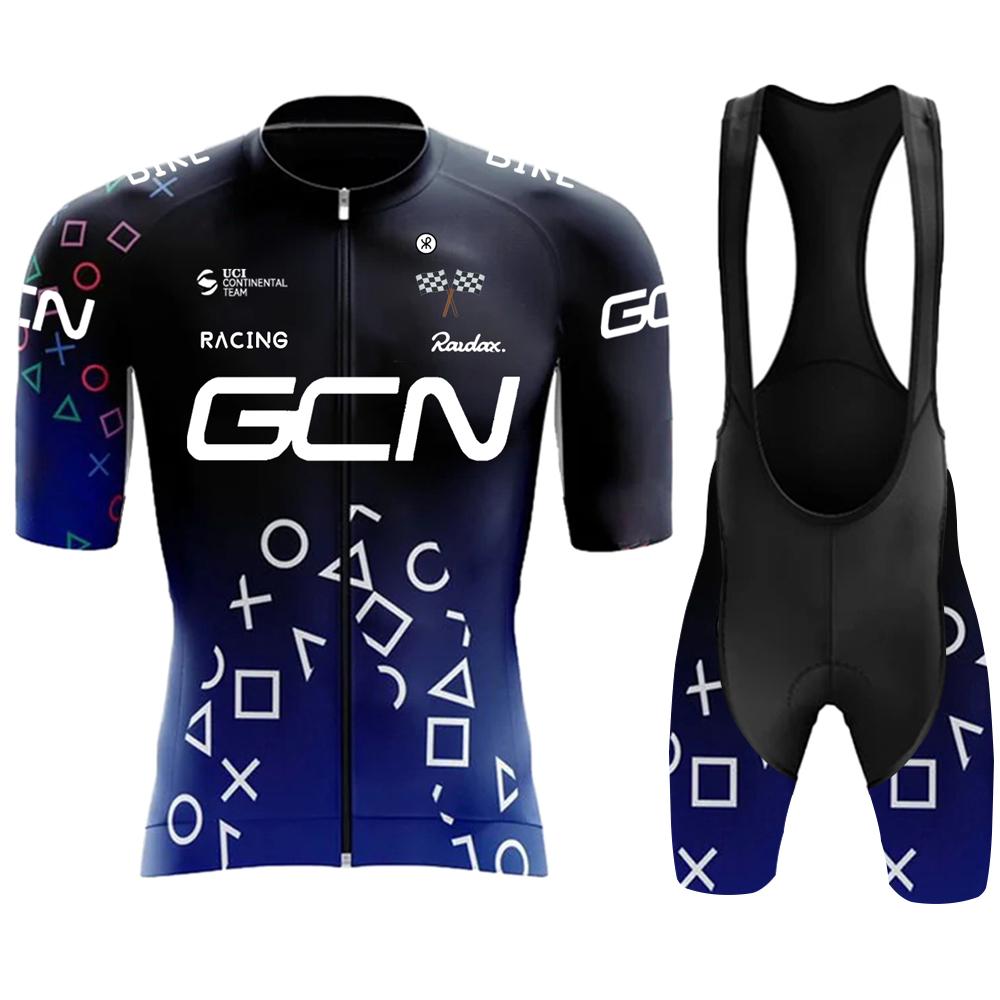 

2025 Мужская летняя велосипедная футболка с коротким рукавом для шоссейного велосипеда, дышащая, тренировочный костюм велокоманды, шорты с лямками, быстросохнущий комплект 5XL