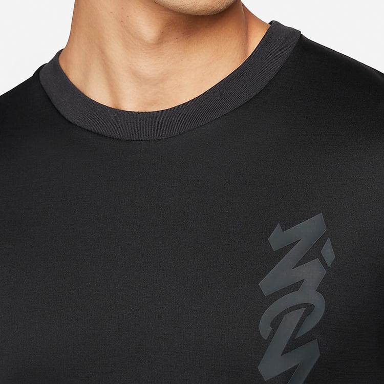 Jordan Alphabet Logo Pattern Loose Round Neck Long Sleeve T-Shirt Men Tops Black DJ5872-010