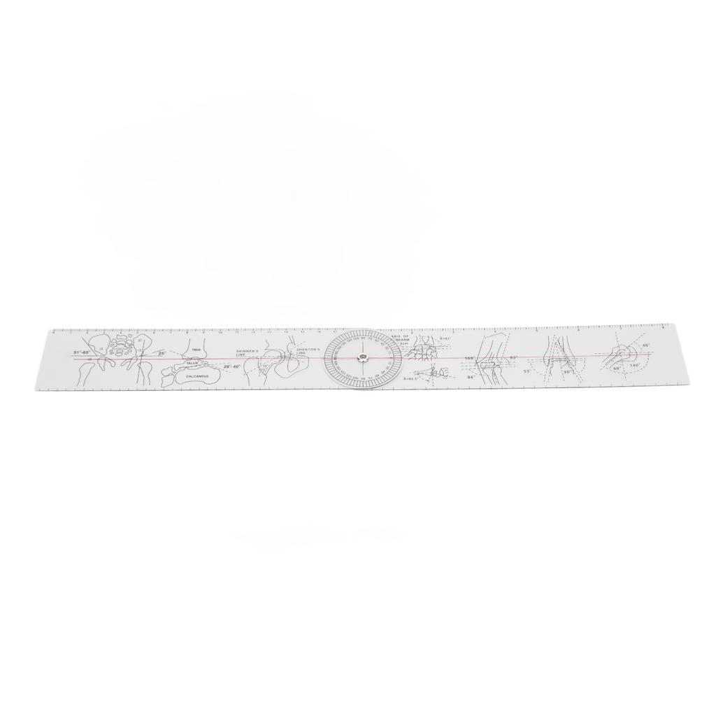 PVC Goniometer Angle Ruler 360 Degree Measure Joints Motion Range for Physical Therapy