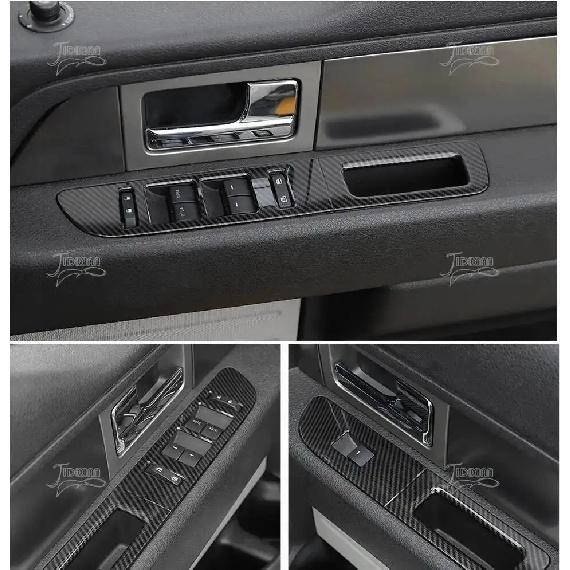 JIDIXIAN Car Interior Window Lift Switch Button Decoration Panel Cover Fit for Ford F150 2009 2010 2011 2012 2013 2014
