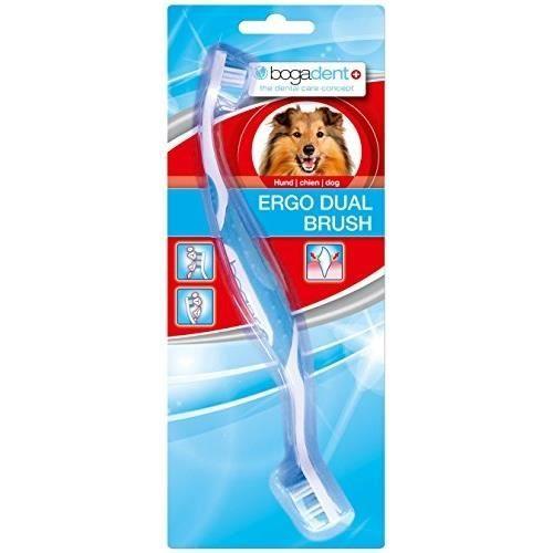 Brosse à dents - BOGADENT - UBO0711 ERGO DUAL BRUSH - 2 têtes - Hygiène bucco-dentaire optimale