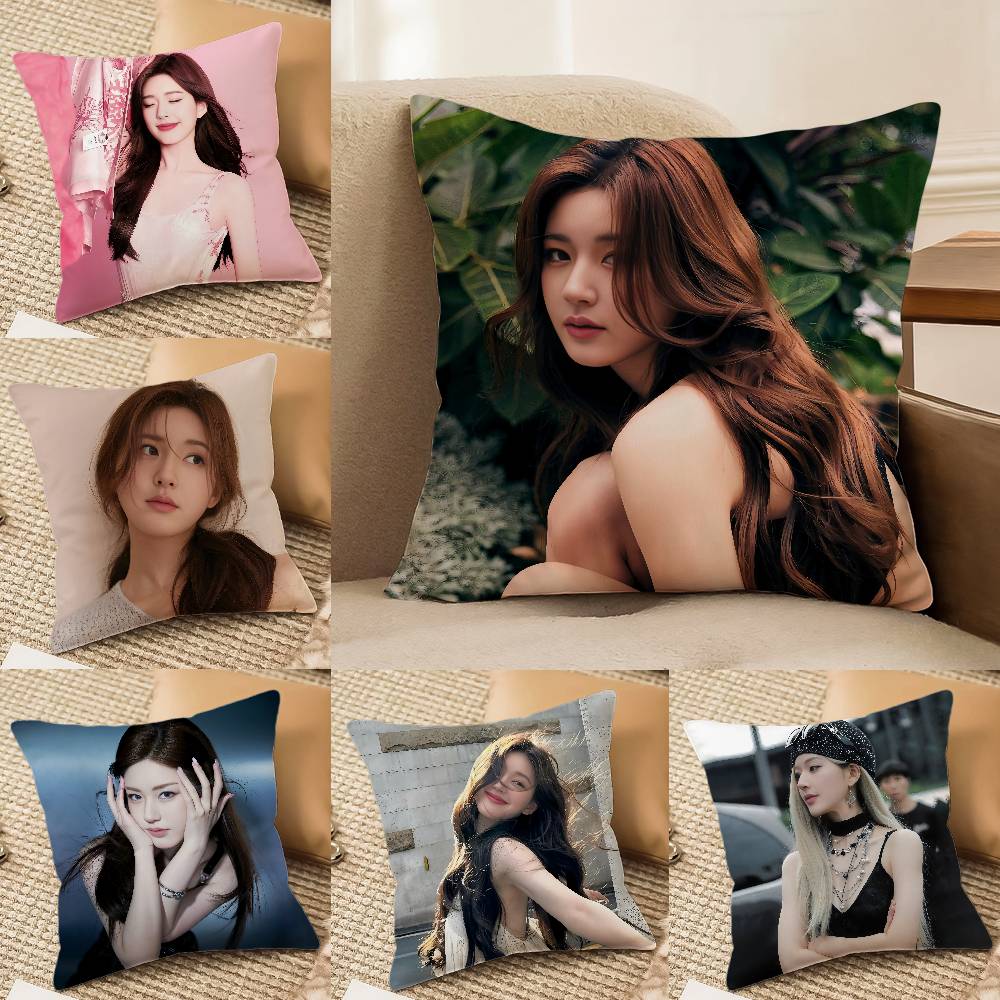 R-Rosy Zhao Pillow Case Anti-dustmite Pillowcase Invisible zipper silky Sofa cushion cover