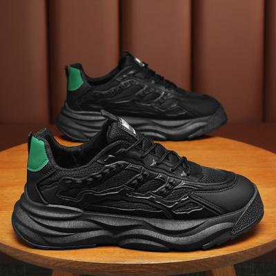 Summer Men's Shoes New Breathable Mesh Shoes Men's Trend Versatile Platform Non-slip Sports Shoes Casual Dad Trendy Shoes