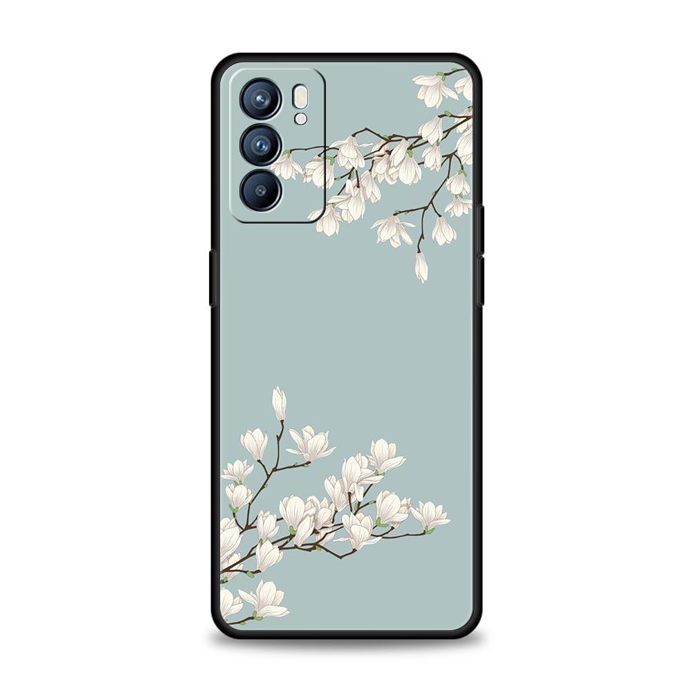 Cherry Blossom Tree Phone Case For Oppo Reno8 Reno7 Reno6 Pro A54 5G Find X6 X5 A53 A52 A9 A15 A95 A17 A16 A76 A74 A57 A31 Cover