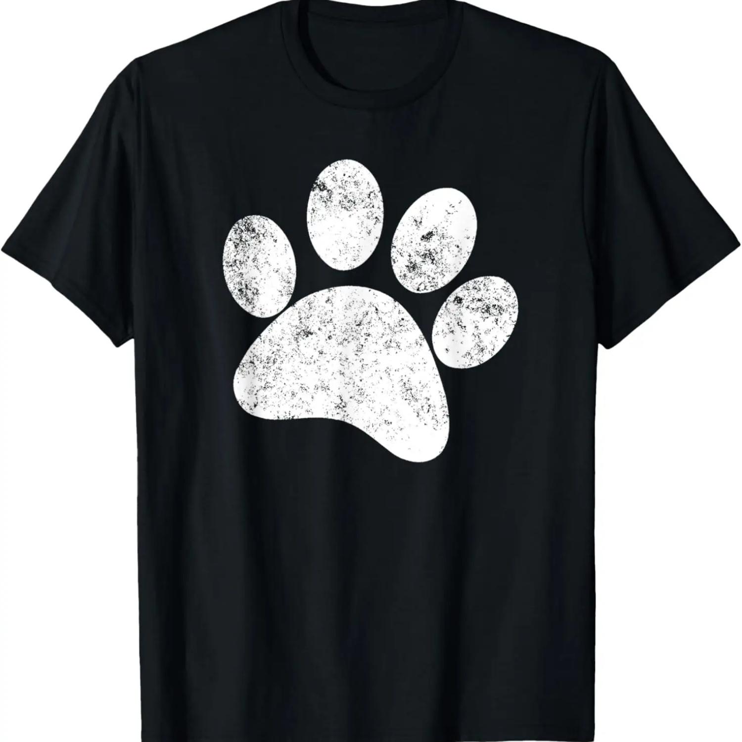 

Dog Paw Print Shirt - Vintage Dog Paw T Shirt T-Shirt XXXXXL чорний