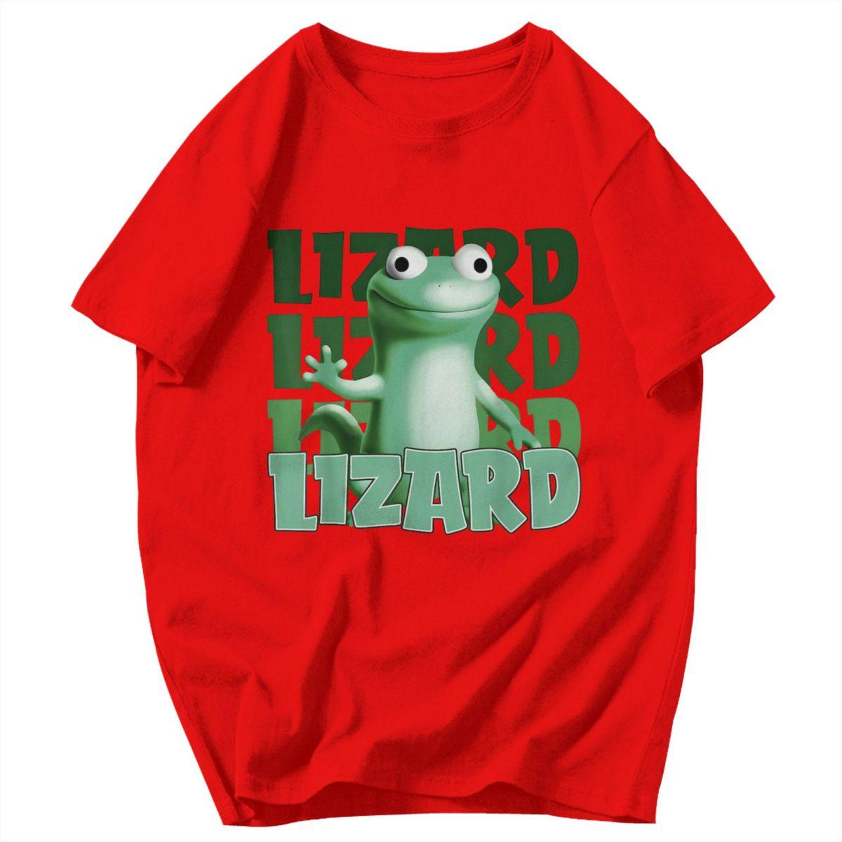 Men T Shirt Fun Lizard Meme Unique Y2K Graphic Quality Unisex Clothing T Shirts S