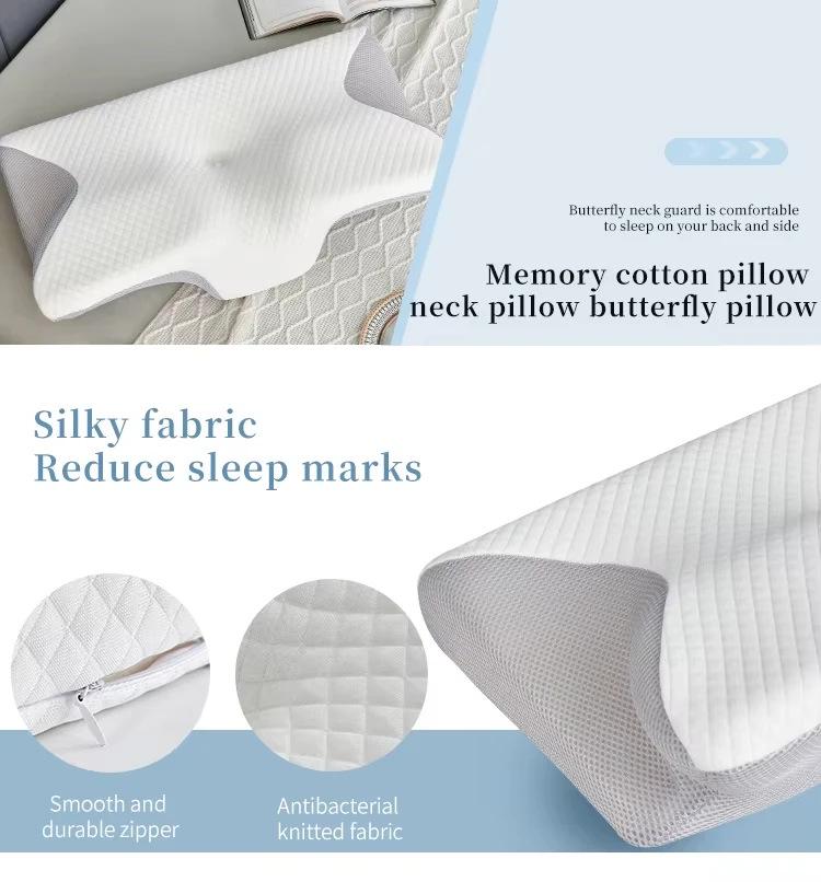 Cross-border Butterfly Memory Foam Neck Support Pillow - Slow-Rebound, Non-Collapsing, Class A for Cervical Spine
