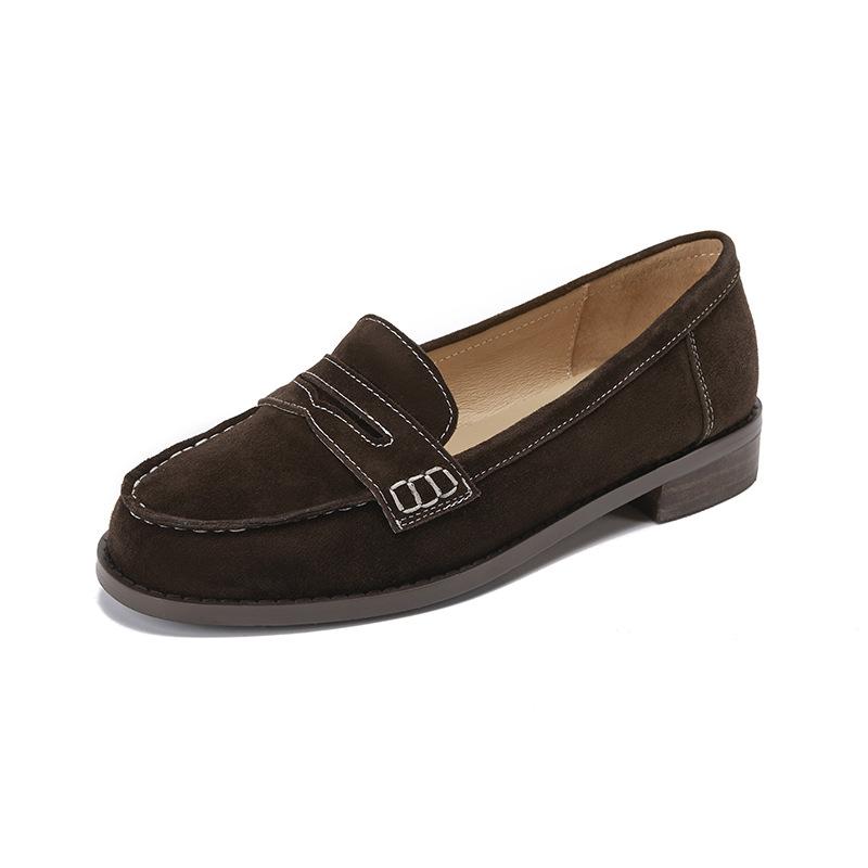 

Новые весенние туфли-лоферы из натуральной кожи для женщин, классические лаконичные туфли на низком каблуке для женщин, повседневная обувь для отдыха на природе с мягкой подошвой 34