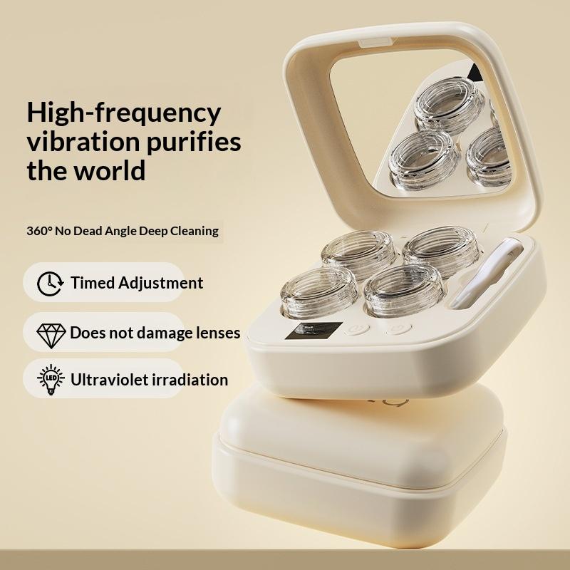 Contact Lens Cleaner Machine Portable With Type C Charger Soft Lens Cleaning Device For Men Women Adults Home Travel Daily Use