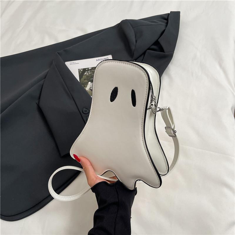 

Niche bizarre mini bag women s new autumn spoof ghost messenger mobile phone bag funny bag белый