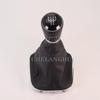 5 Speed Gear Stick Shift Knob Level Leather Boot For VW Polo 6R Hatchback 2009 2010 2011 2012 2013 Car-styling