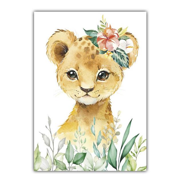 Graffiti Art Animal Canvas Painting Funny Pony Elephant Tiger Wall Art Poster Living Room Bedroom Home Decoration Mural No Frame