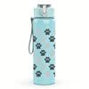 1PC Paw Print Grid Texture 750ml Color Plastic Sports Water Bottle Leakproof Flip Straw Lid For Sports Office Home Use