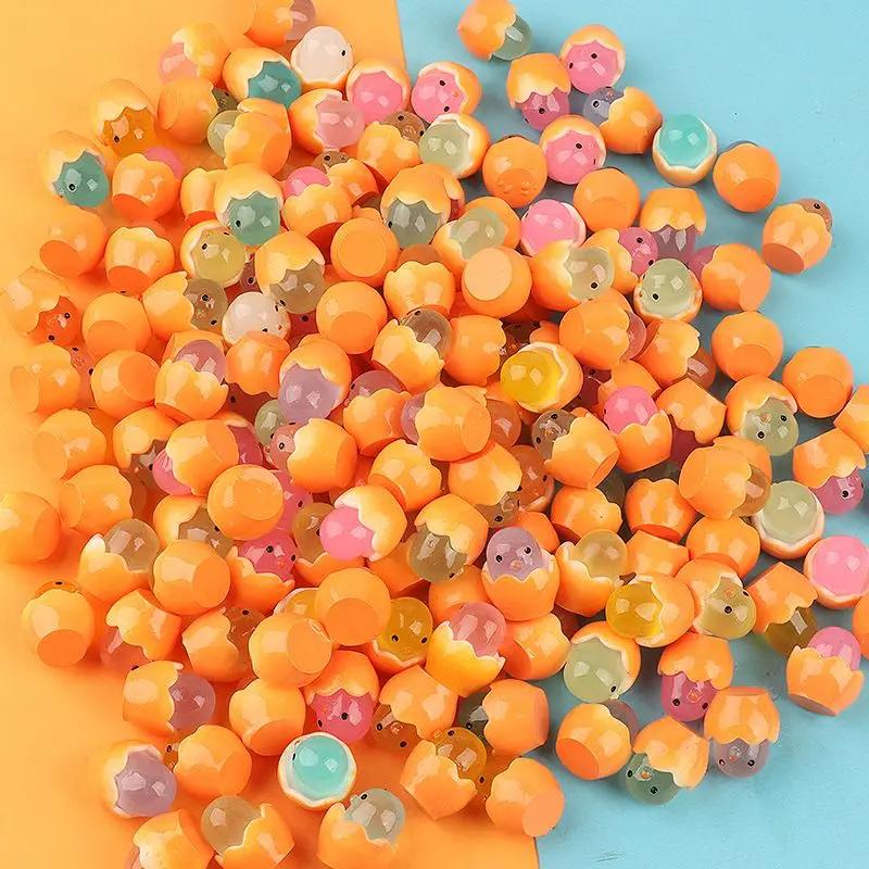 Cartoon Glow-in-the-Dark Chicken Resin Accessories for Car Decoration Kawaii Accessories Fairy Garden Miniatures Decor