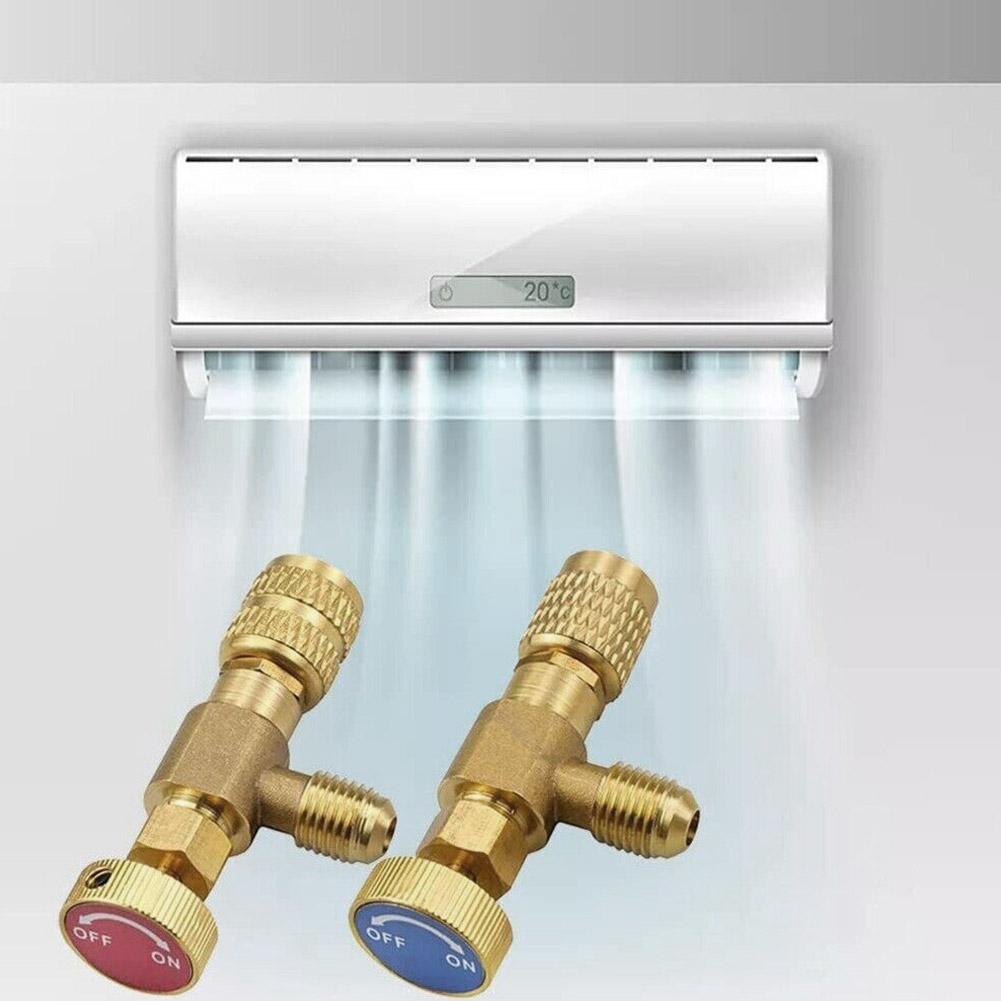 Liquid Safety Valve R410A R22 Air Conditioning Refrigerant 1/4 "Liquid Safety Valve Hose R22 Adapter Hand Tool Parts