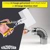 Damaly,5-Blade Duct Crimper Tool for Sheet Metal, HVAC Work, 24-28 Gauge, Alloy Steel Construction with Yellow & Black Handle