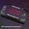 2 In 1 Universal Motorcycle Electronic Clock Voltmeter Ip67 Waterproof Display