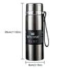 1000ml Thermal Water Bottle Large Capacity Vacuum Double Insulation Cup Stainless Steel Outdoor Vacuum Flask for Hot Cold Drinks