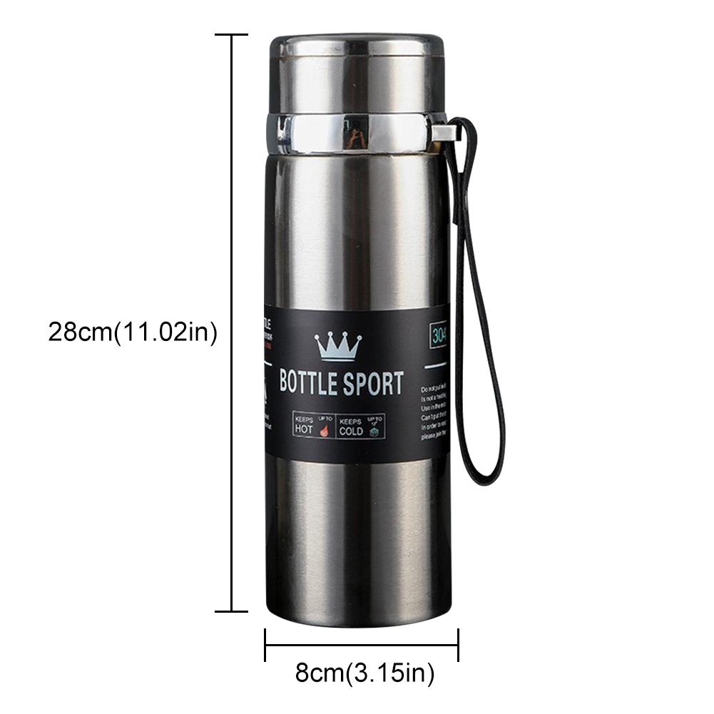 1000ml Thermal Water Bottle Large Capacity Vacuum Double Insulation Cup Stainless Steel Outdoor Vacuum Flask for Hot Cold Drinks