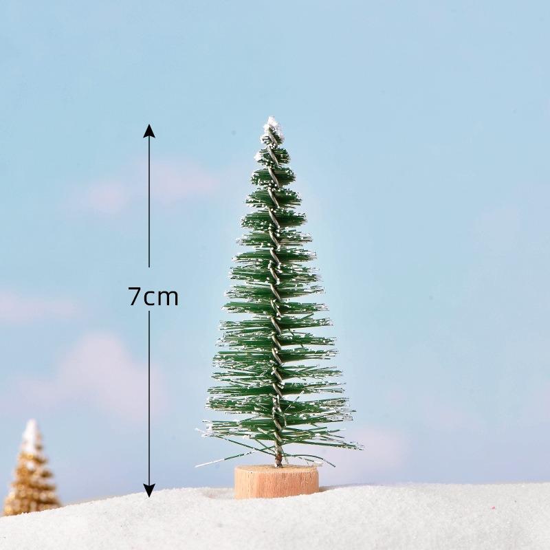 Pine Needle Christmas Tree Micro-landscape Accessories Snow Tree Ornaments of Various Sizes Cute Home Decorations