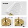Retro LED Table Lamp E27 Rope Pleated Fabric Iron Touch Tricolor Light USB Charging For Living Bedroom Decorative LED Table Lamp