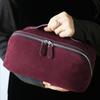 Frosted Genuine Leather Women Cosmetic Bag