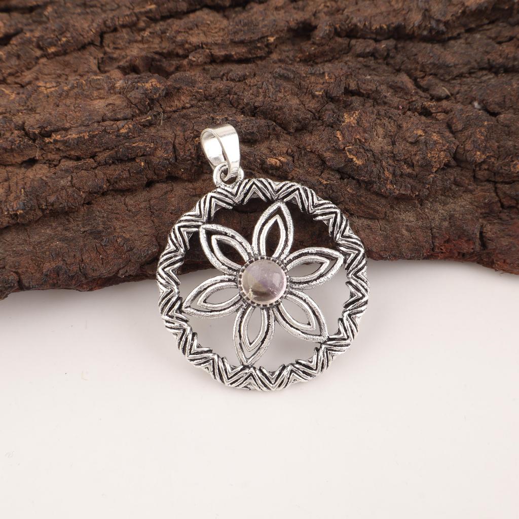Ametrin Anhänger, 925 Sterling Silber Edelstein Schmuck, handgefertigter Anhänger, Für Thanksgiving
